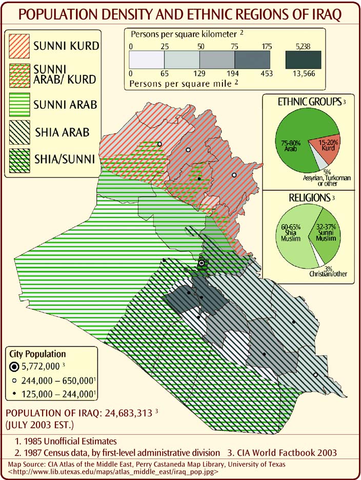 Map Of Iraq War. Click on map to enlarge.